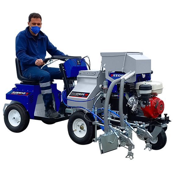 VEZOS tow-behind line striper rider FLIPDRIVE TB