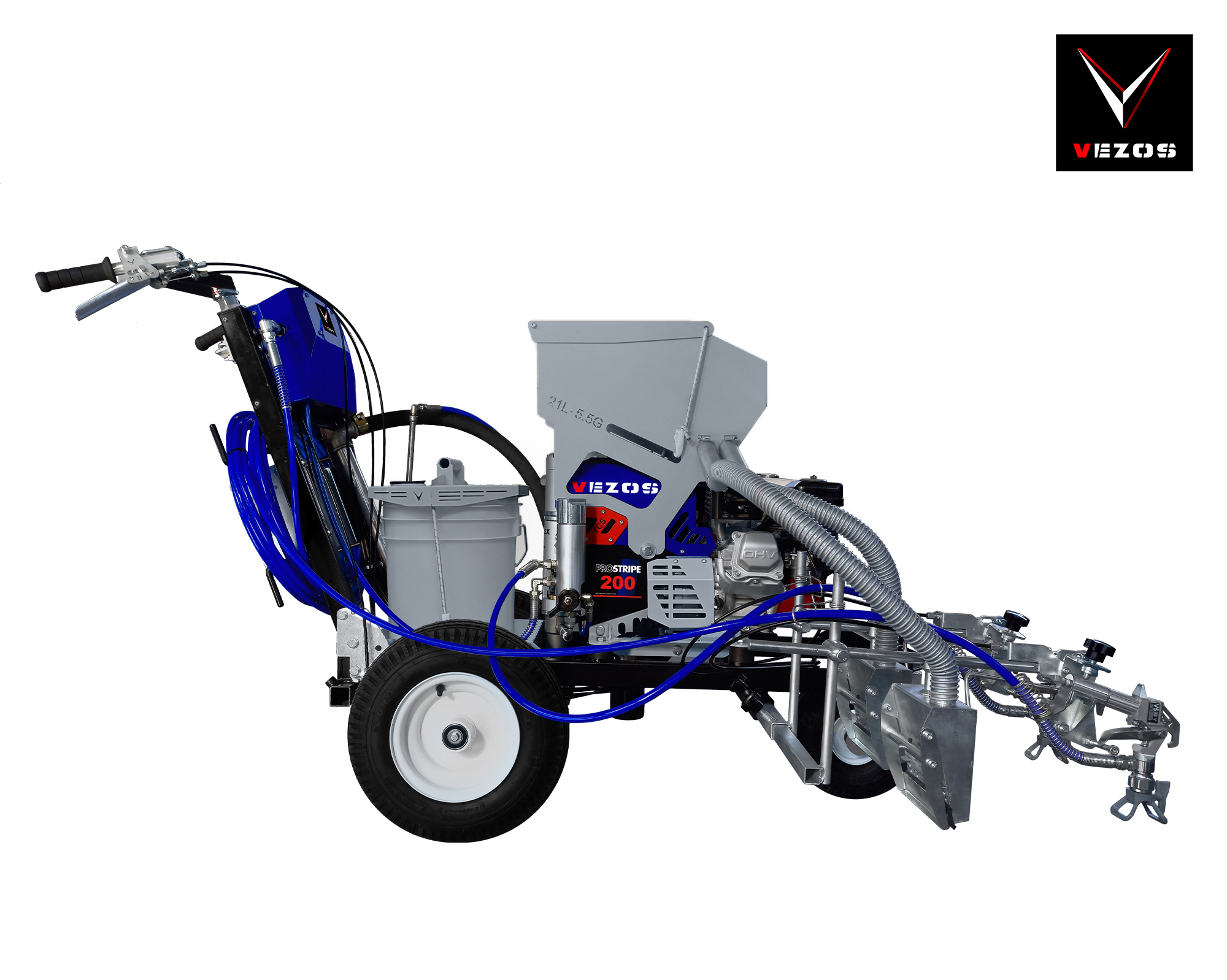 Walk Behind Line Striping Machine PROSTRIPE 200 WB - Gravity Glass Bead Hopper 32 kg - 70 lbs